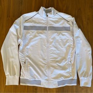 EA7 Emporio Armani Men’s White Track Jacket Full Zip Logo Size 3XL